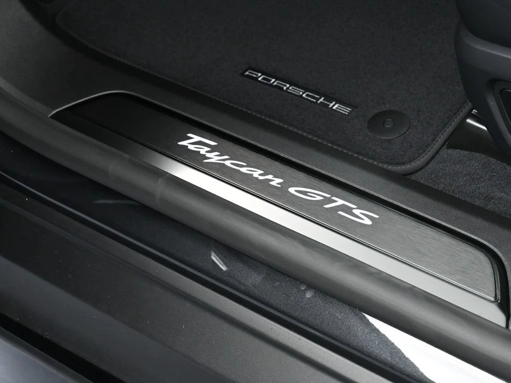 2026 Porsche Taycan GTS interior, door sill, Black