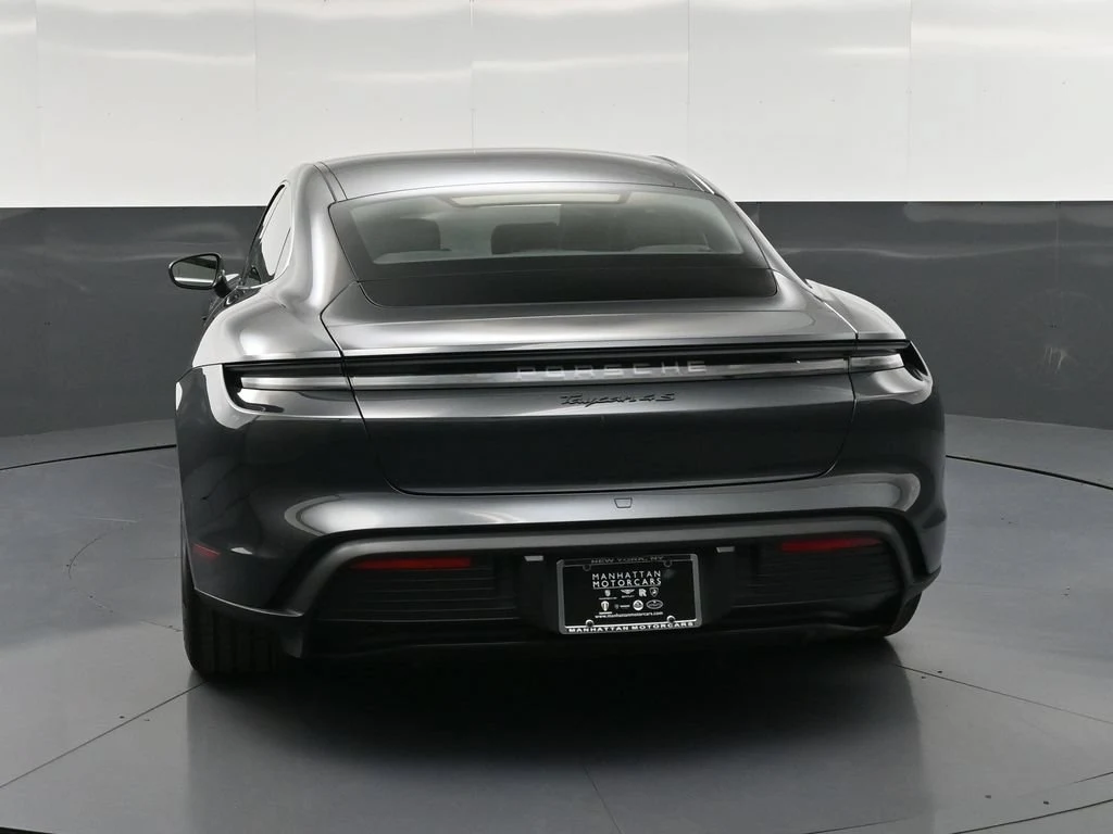2026 Porsche Taycan 4S, rear three-quarter view, Grey