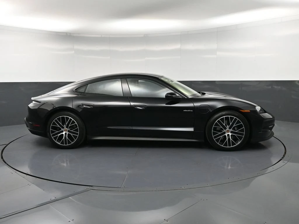 2026 Porsche Taycan 4, side profile, Black