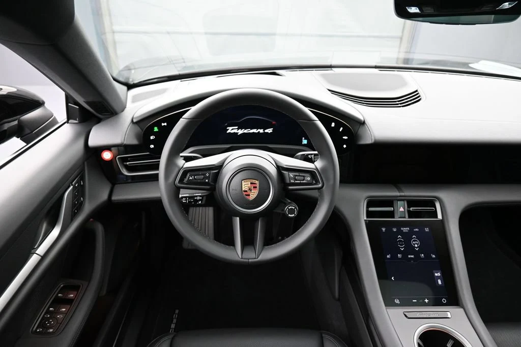 2026 Porsche Taycan 4 interior, dashboard, Black