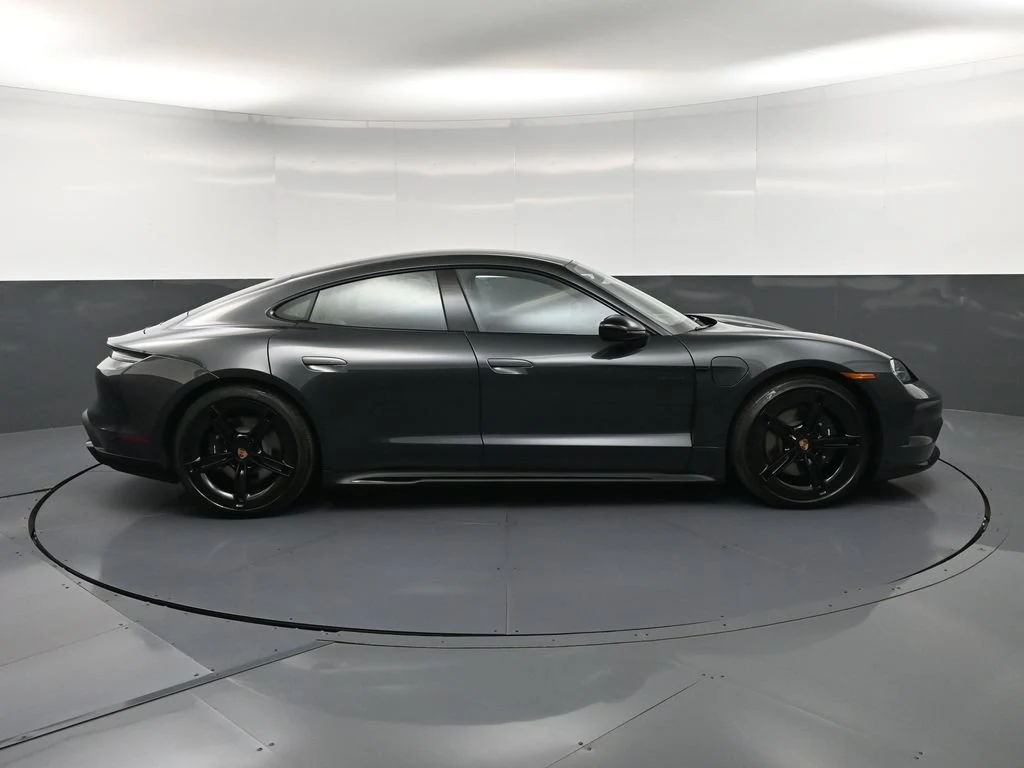 2026 Porsche Taycan 4, side profile, Grey