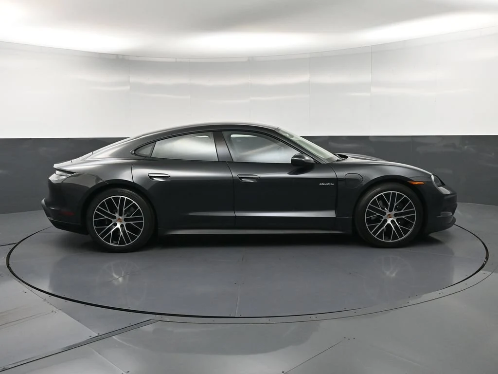 2026 Porsche Taycan, side profile, Grey