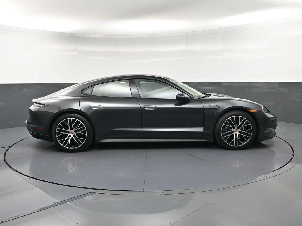 2026 Porsche Taycan, side profile, Grey