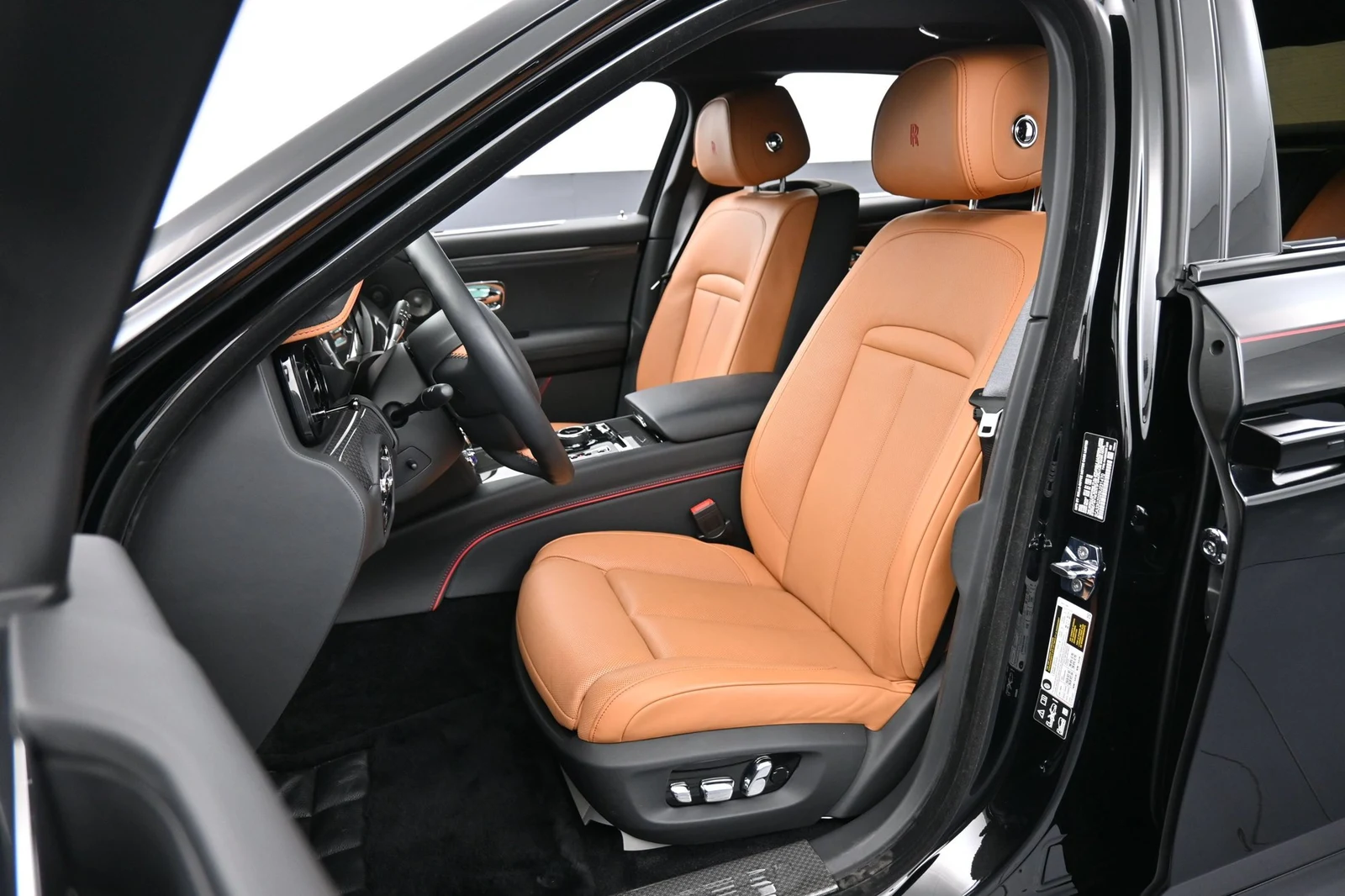 2025 Rolls-Royce Black Badge Ghost interior, seats, Saddlery Tan and Black