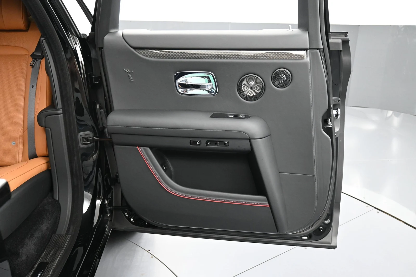 2025 Rolls-Royce Black Badge Ghost interior, door panel, Saddlery Tan and Black