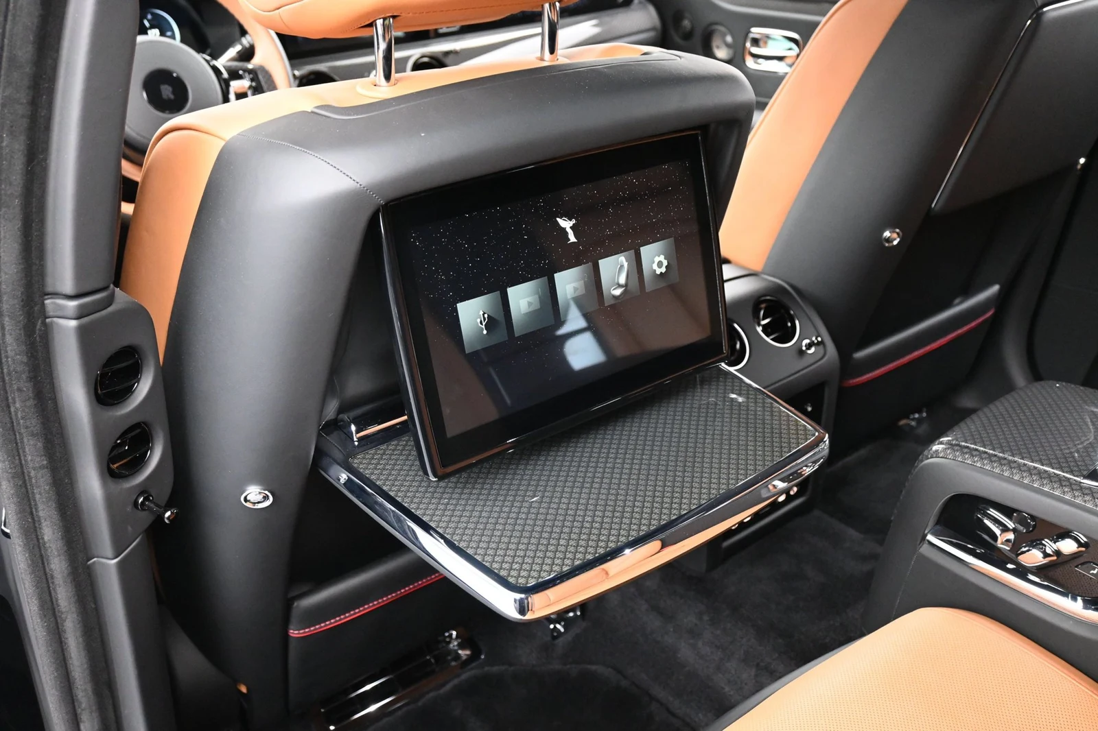 2025 Rolls-Royce Black Badge Ghost interior, Saddlery Tan and Black