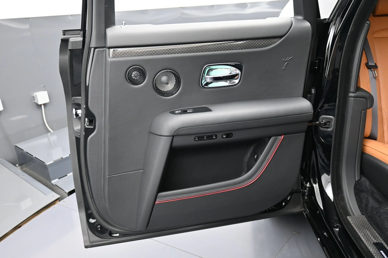 2025 Rolls-Royce Black Badge Ghost interior, door panel, Saddlery Tan and Black