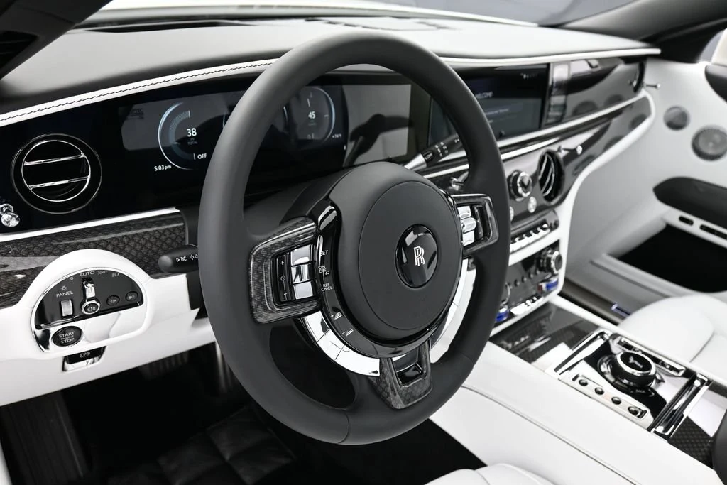 2027 Rolls-Royce Black Badge Ghost Series II interior, Artic White
