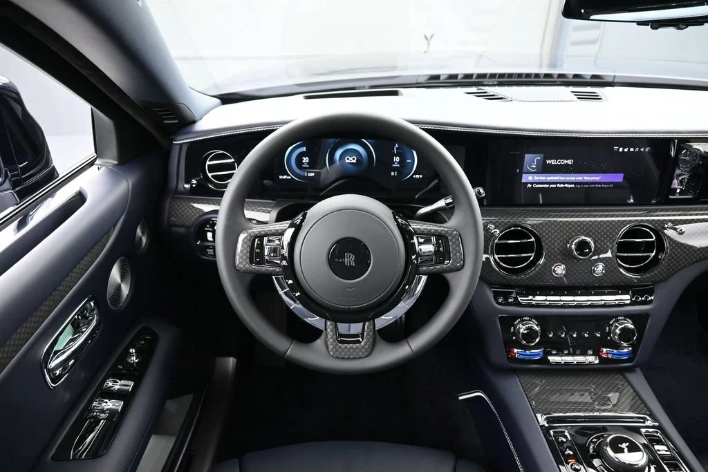 2027 Rolls-Royce Black Badge Ghost Series II interior, dashboard, Navy Blue