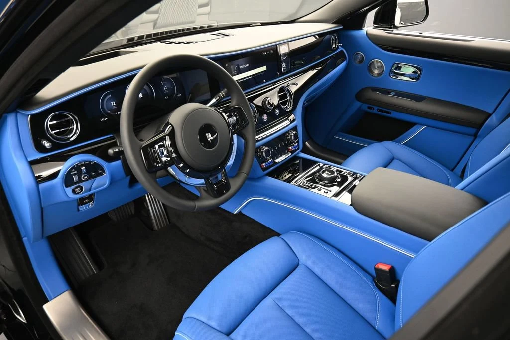2027 Rolls-Royce Ghost Series II interior, Radiant Blue