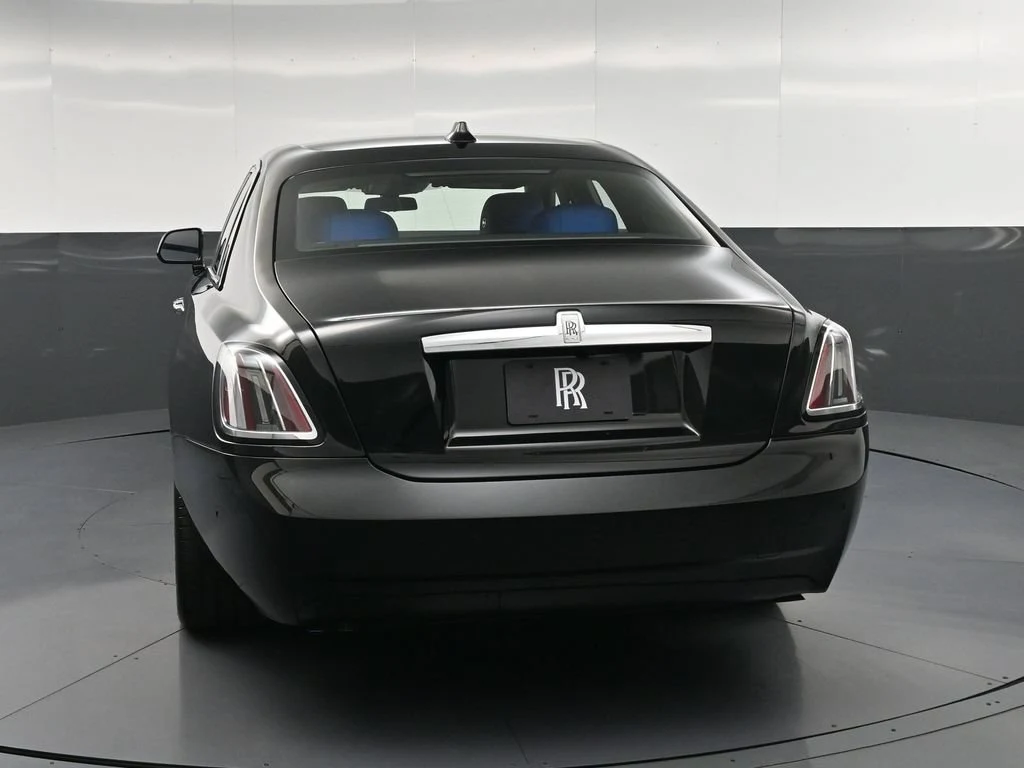 2027 Rolls-Royce Ghost Series II, rear three-quarter view, Black