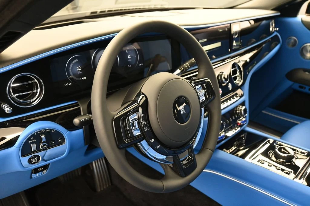 2027 Rolls-Royce Ghost Series II interior, Radiant Blue