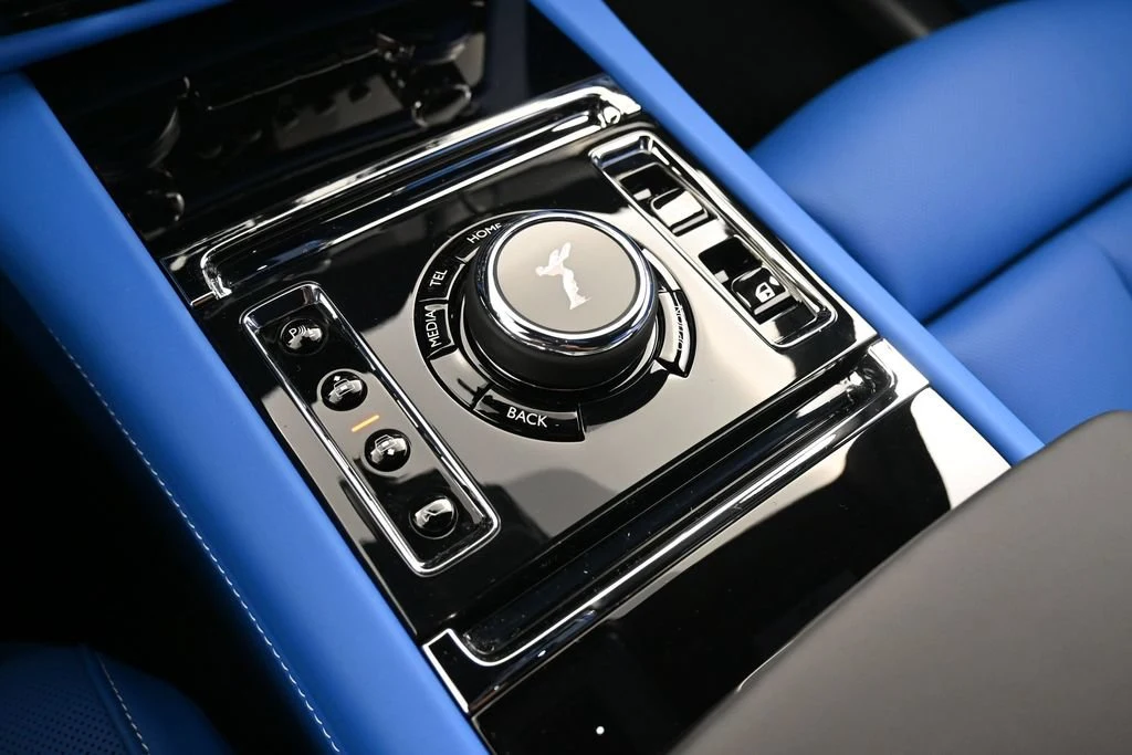 2027 Rolls-Royce Ghost Series II interior, center console, Radiant Blue