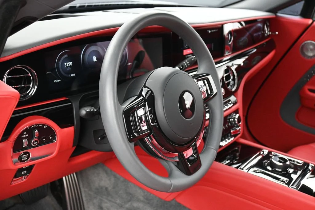 2024 Rolls-Royce Spectre interior, Phoenix Red and Scivaro Grey