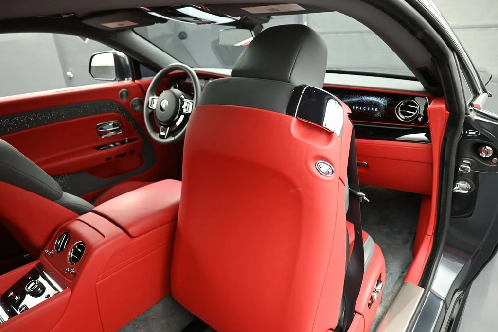 2024 Rolls-Royce Spectre interior, Phoenix Red and Scivaro Grey