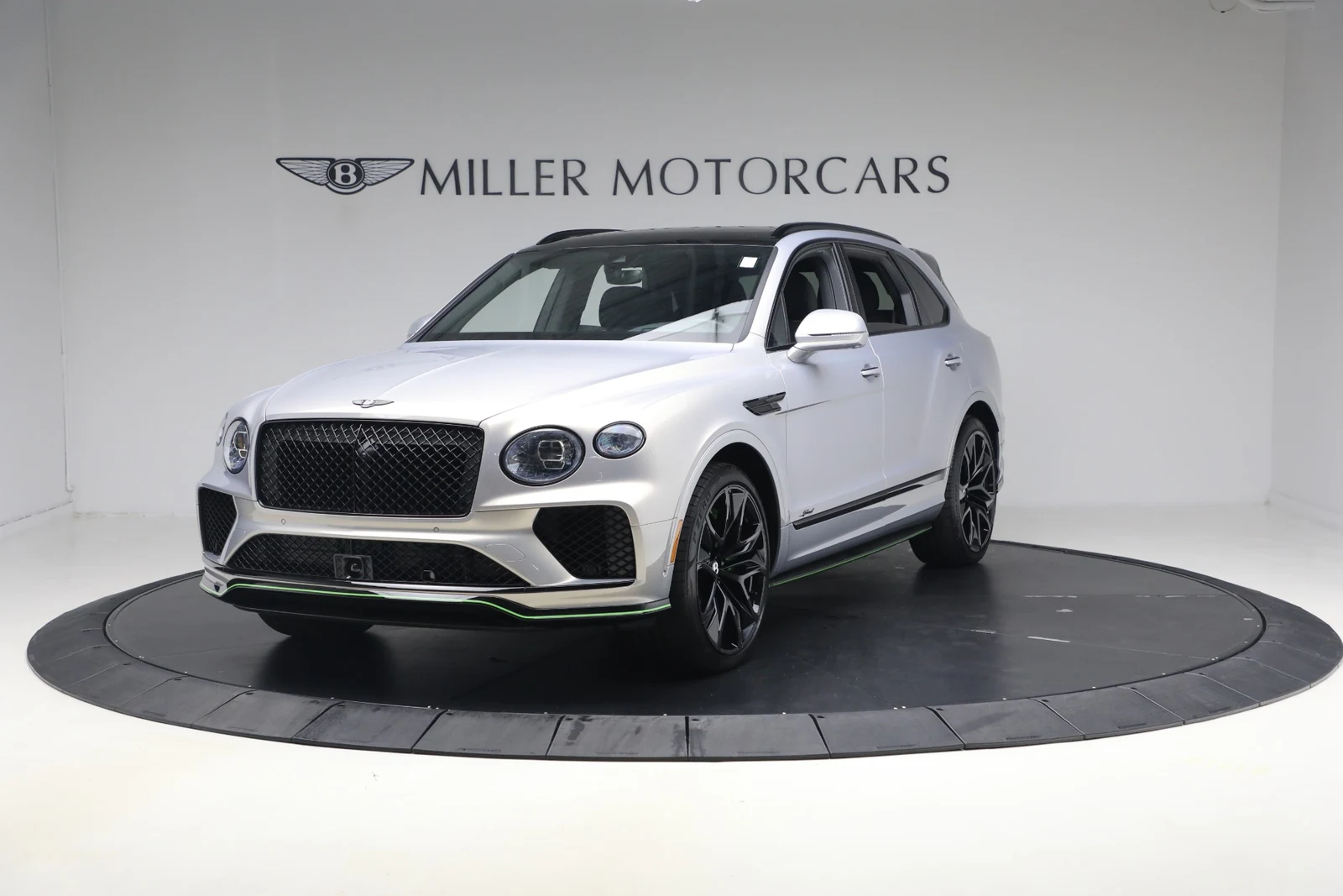 2026 Bentley Bentayga Speed, Extreme Silver, complete car from a front three-quarter angle