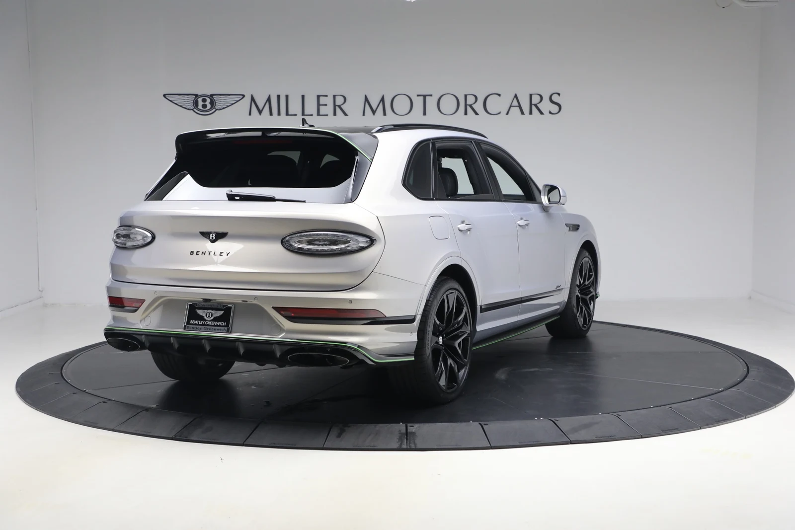 2026 Bentley Bentayga Speed, rear three-quarter view, Extreme Silver