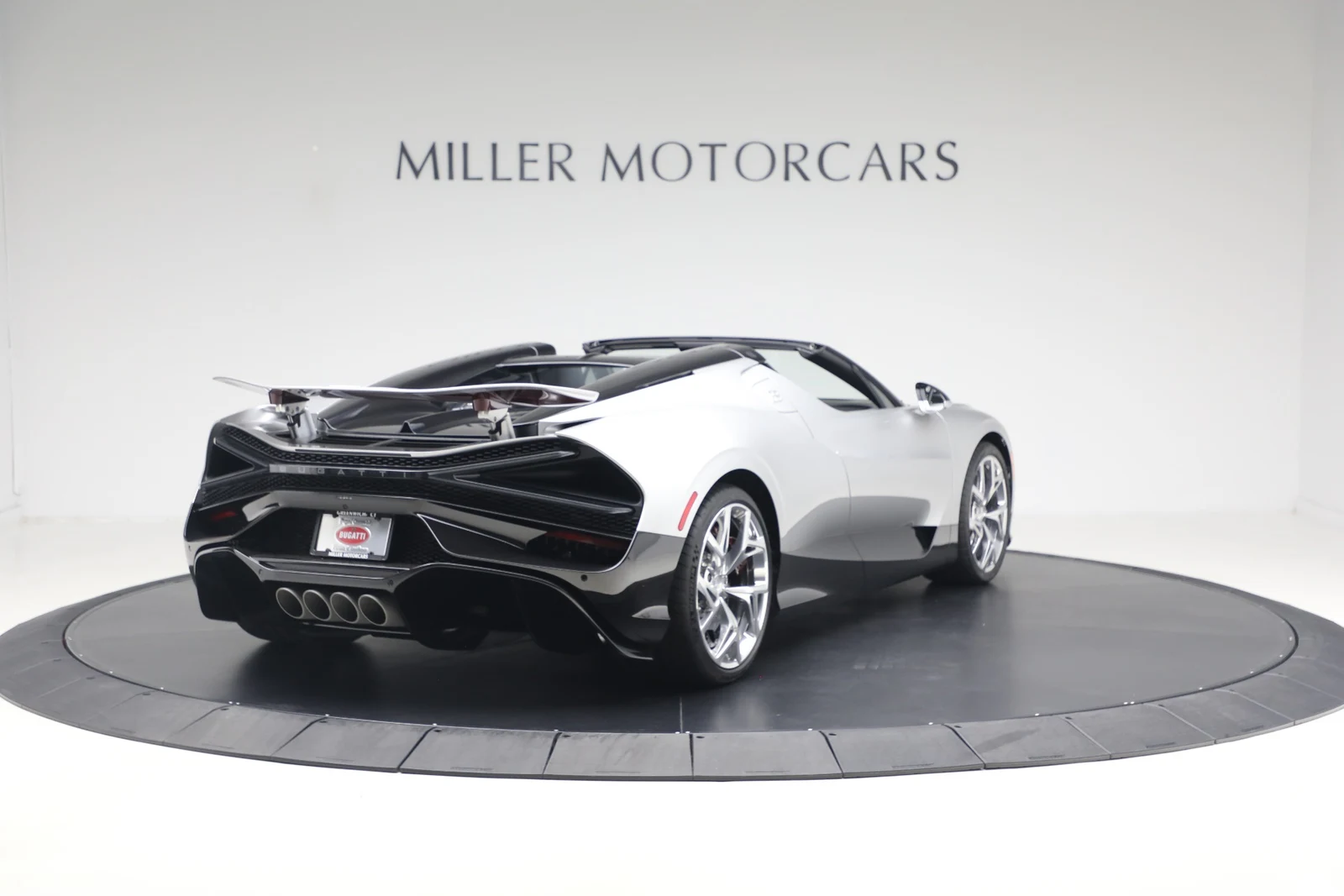 2025 Bugatti W16 Mistral, rear three-quarter view, Silver