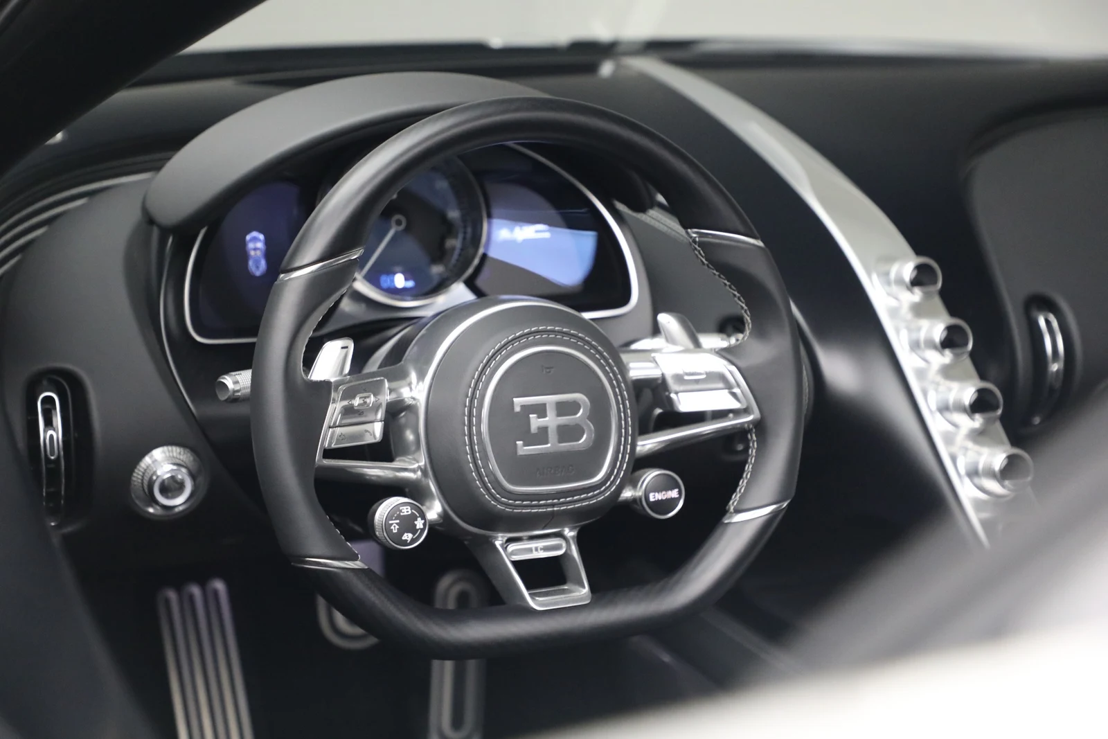 2025 Bugatti W16 Mistral interior, Black