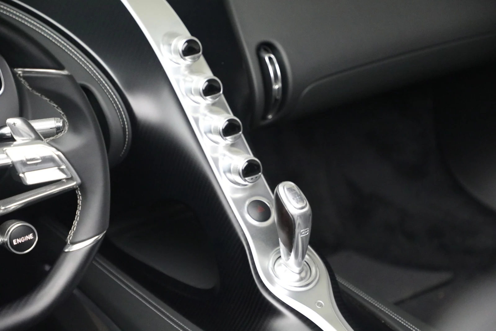 2025 Bugatti W16 Mistral interior, center console, Black