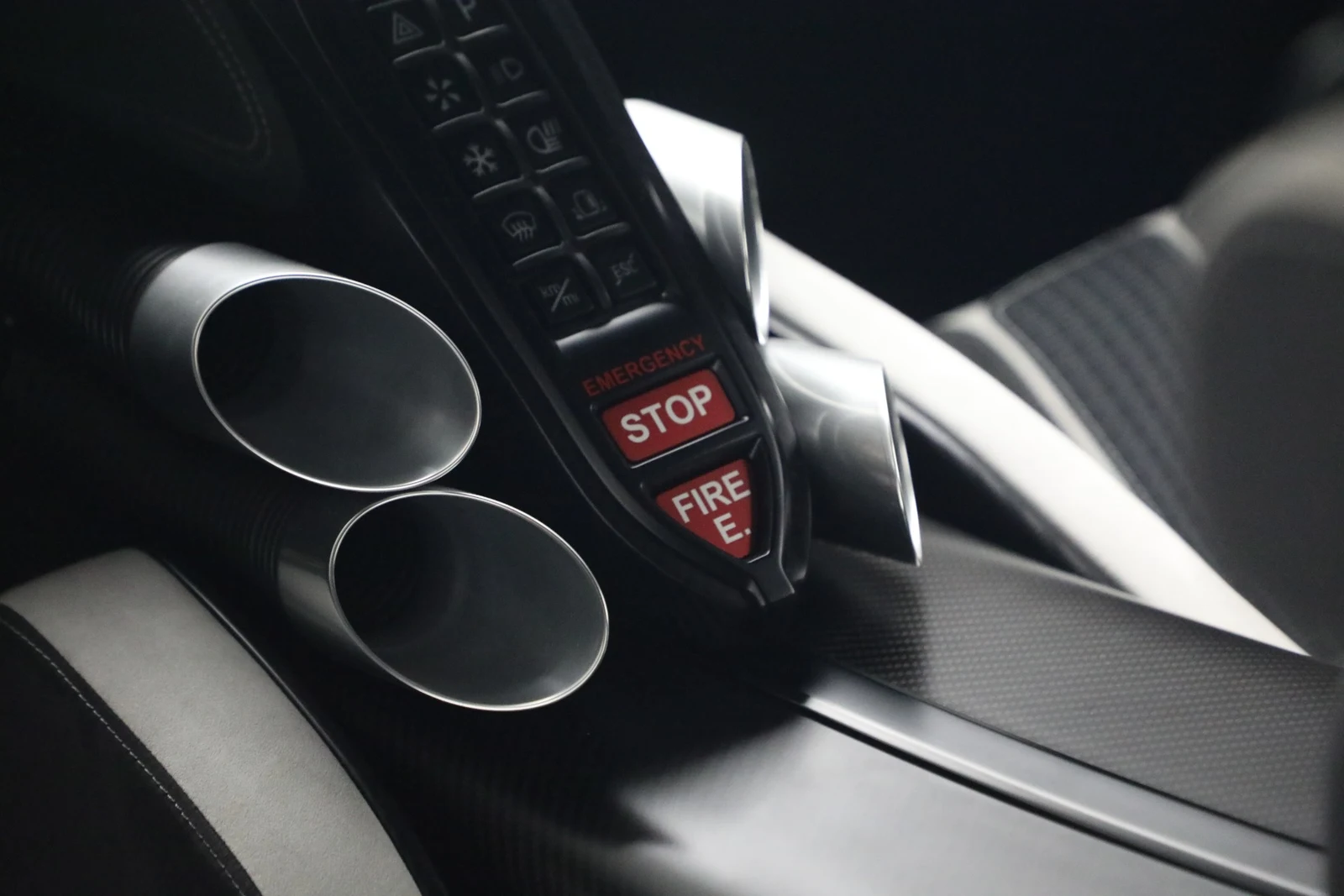 2024 Bugatti Bolide interior, center console, Black