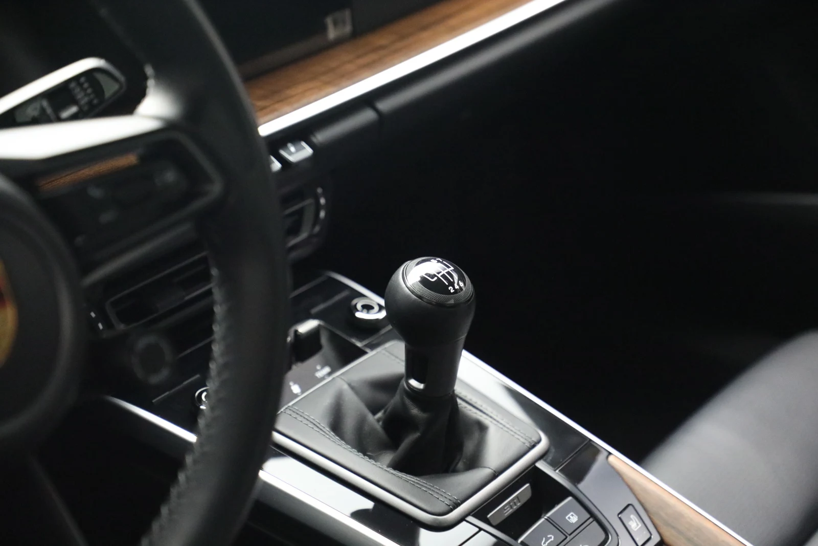 2020 Porsche 911 Carrera 4S interior, center console, Black
