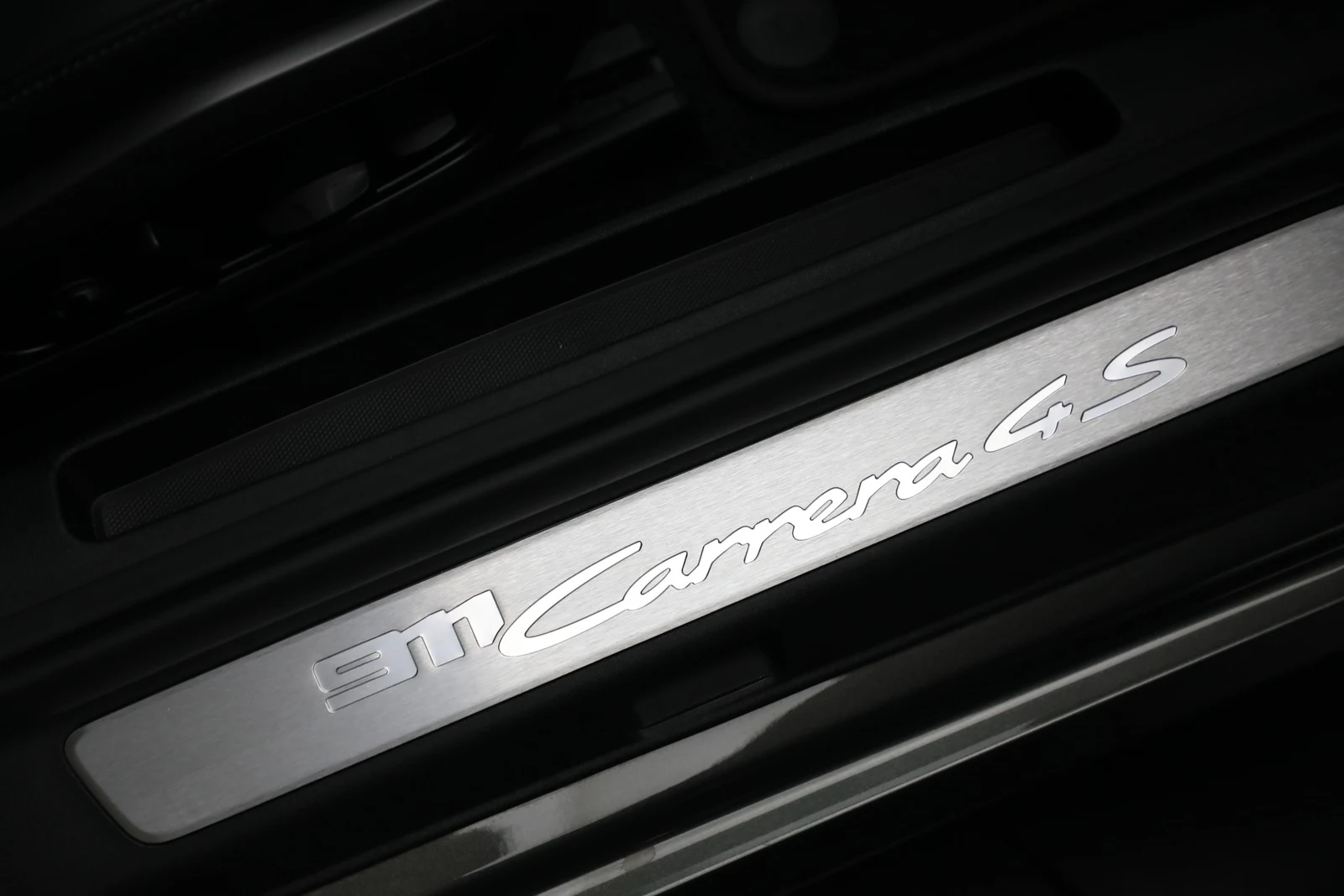 2020 Porsche 911 Carrera 4S interior, door sill, Black