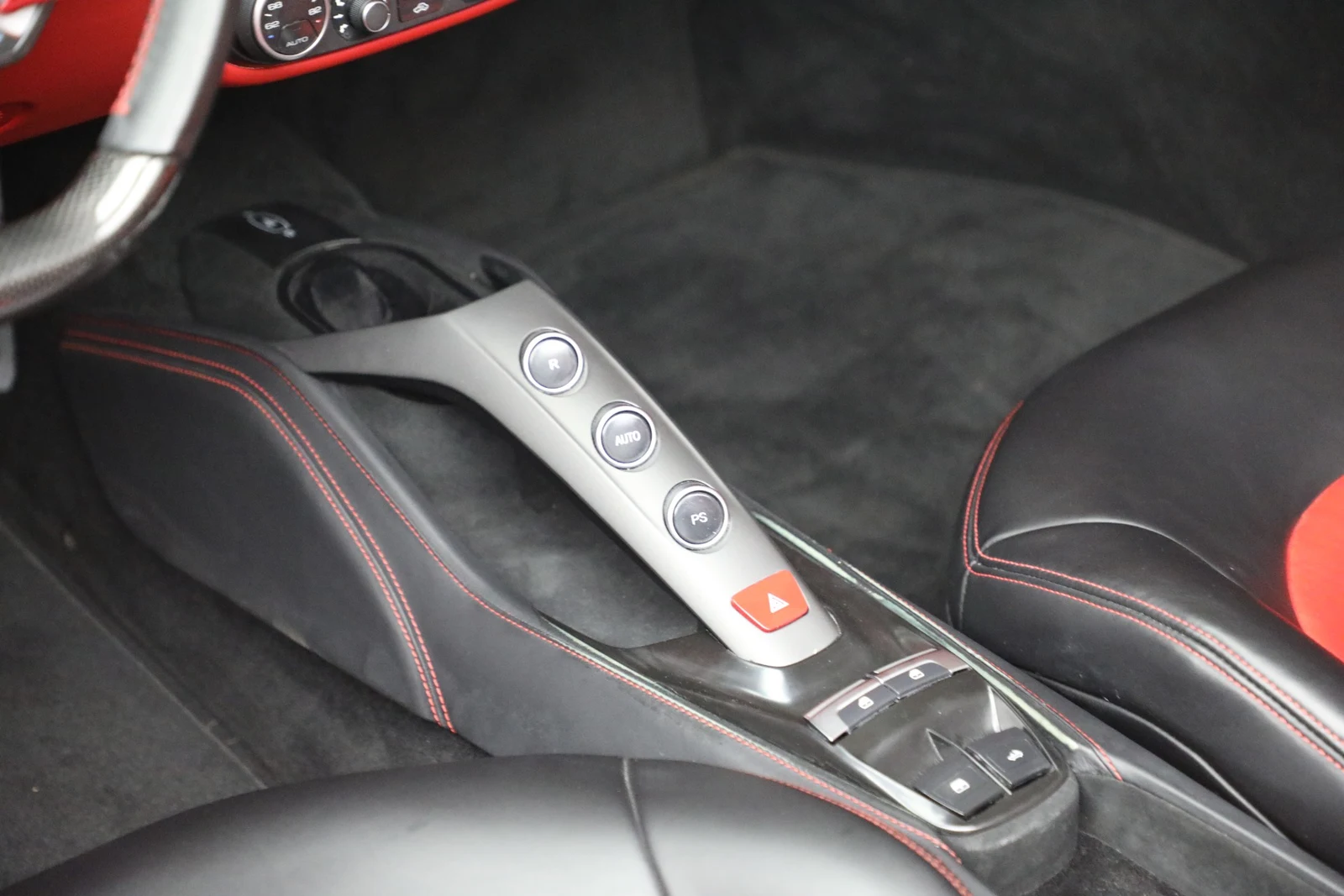 2019 Ferrari 488 Spider interior, center console, Nero
