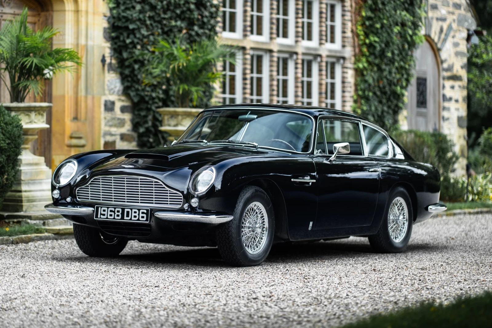 1968 Aston Martin DB6, Black, complete car from a front three-quarter angle