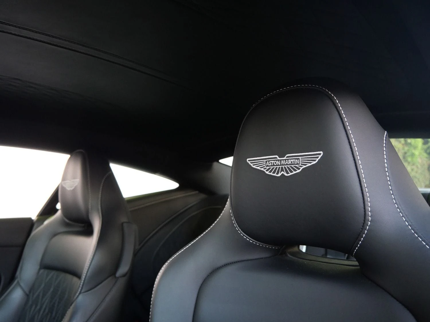 2024 Aston Martin DB12 interior, Onyx Black