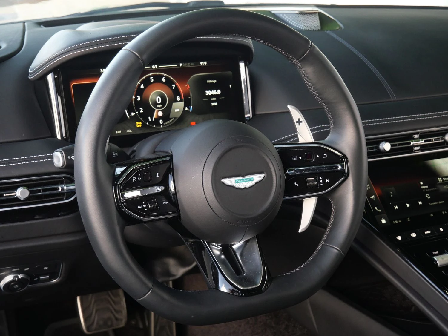 2024 Aston Martin DB12 interior, Onyx Black