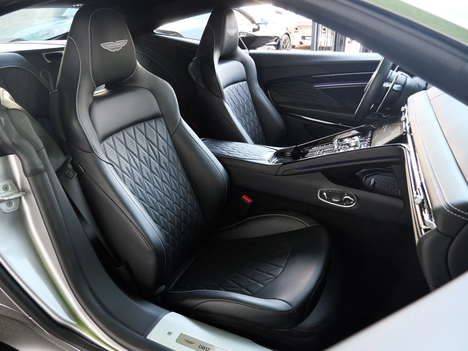 2024 Aston Martin DB12 interior, seats, Onyx Black