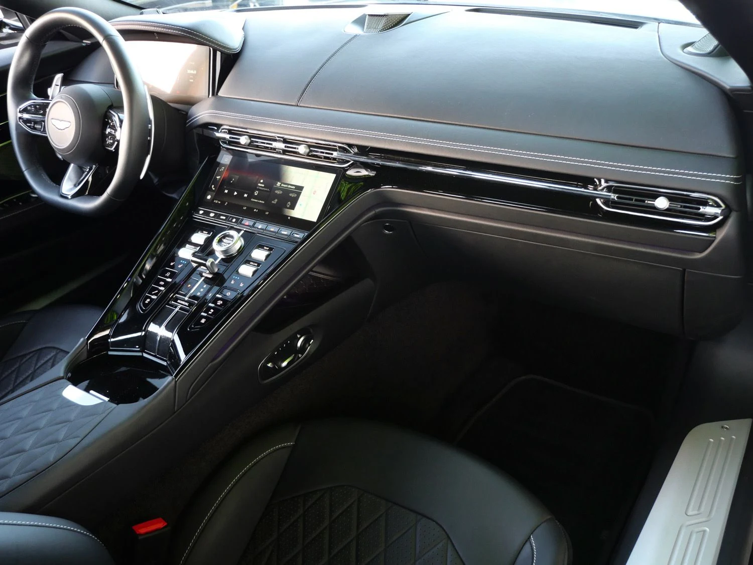 2024 Aston Martin DB12 interior, Onyx Black