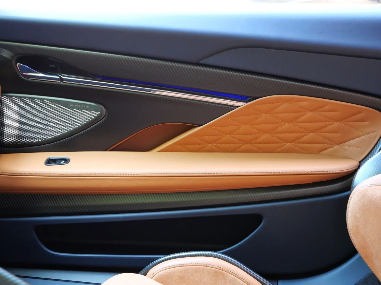 2024 Aston Martin DB12 interior, door panel, Copper Tan Metallic