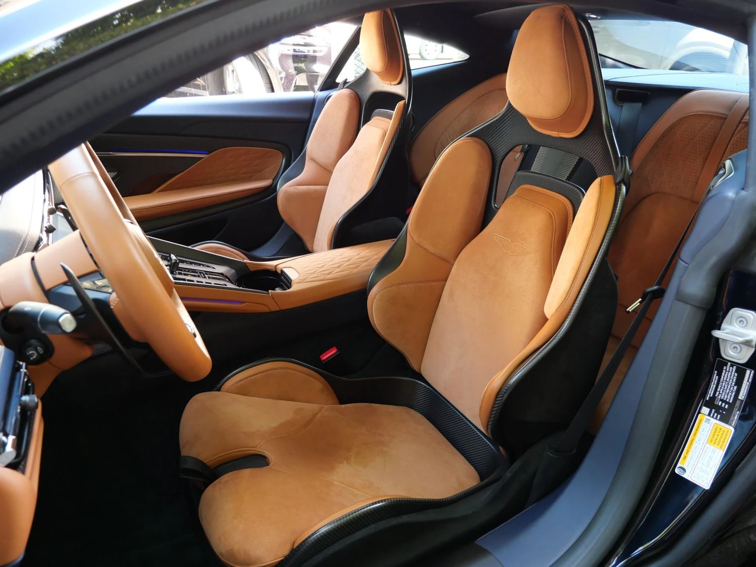 2024 Aston Martin DB12 interior, seats, Copper Tan Metallic