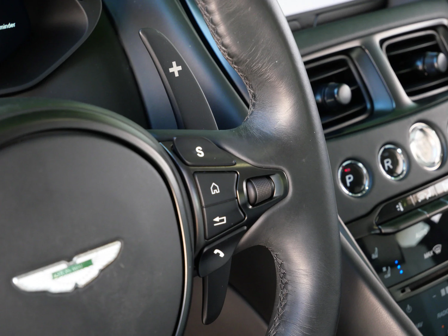 2021 Aston Martin DBS Superleggera interior, Obsidian Black