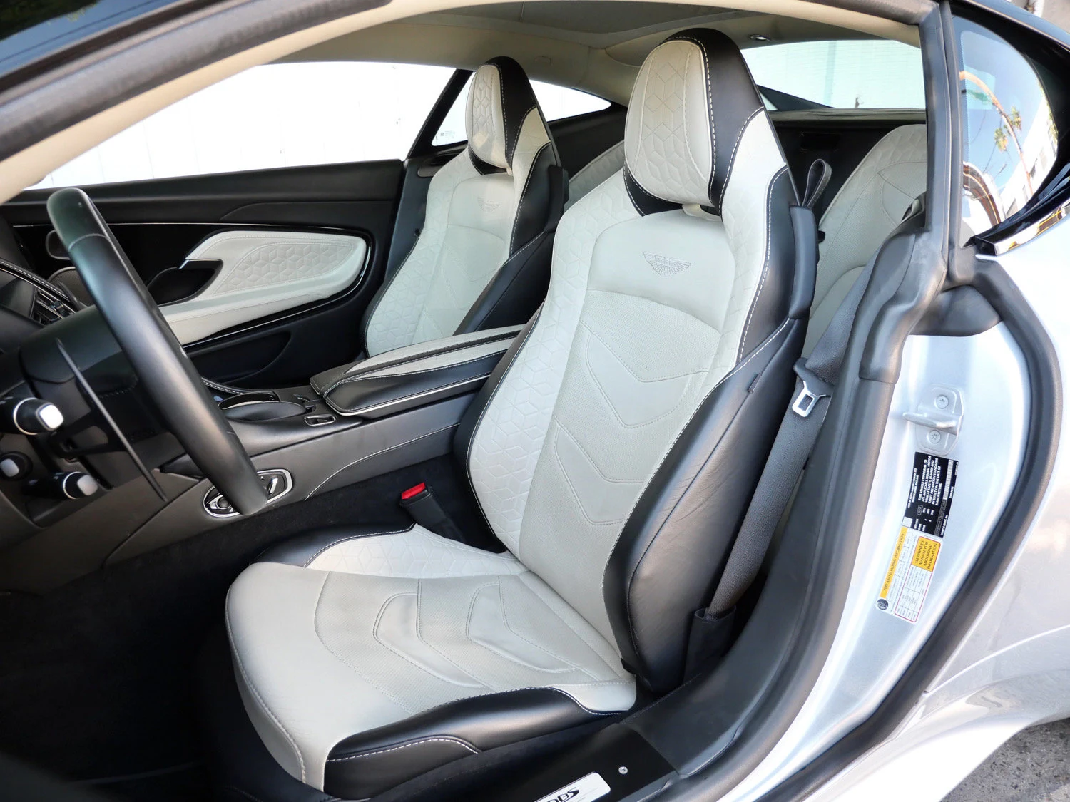 2021 Aston Martin DBS Superleggera interior, seats, Obsidian Black