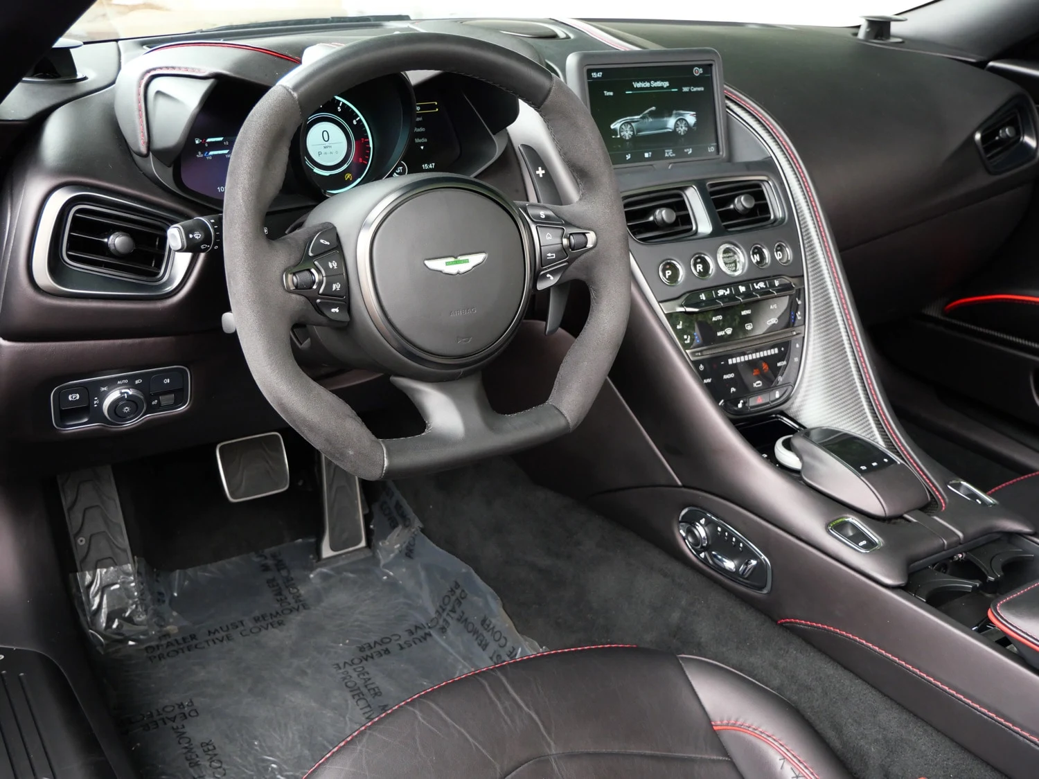2023 Aston Martin DBS Volante interior, dashboard, Metallic Black