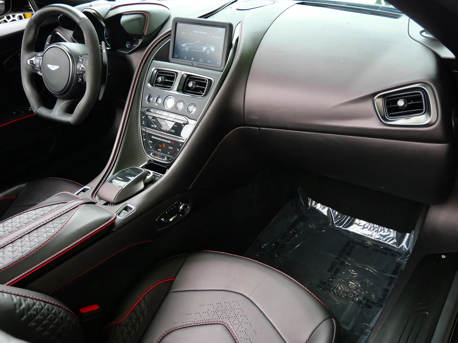 2023 Aston Martin DBS Volante interior, Metallic Black