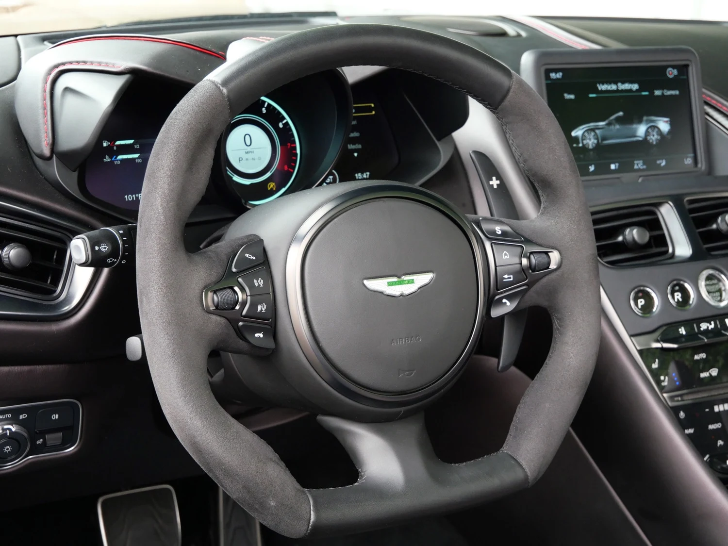 2023 Aston Martin DBS Volante interior, Metallic Black