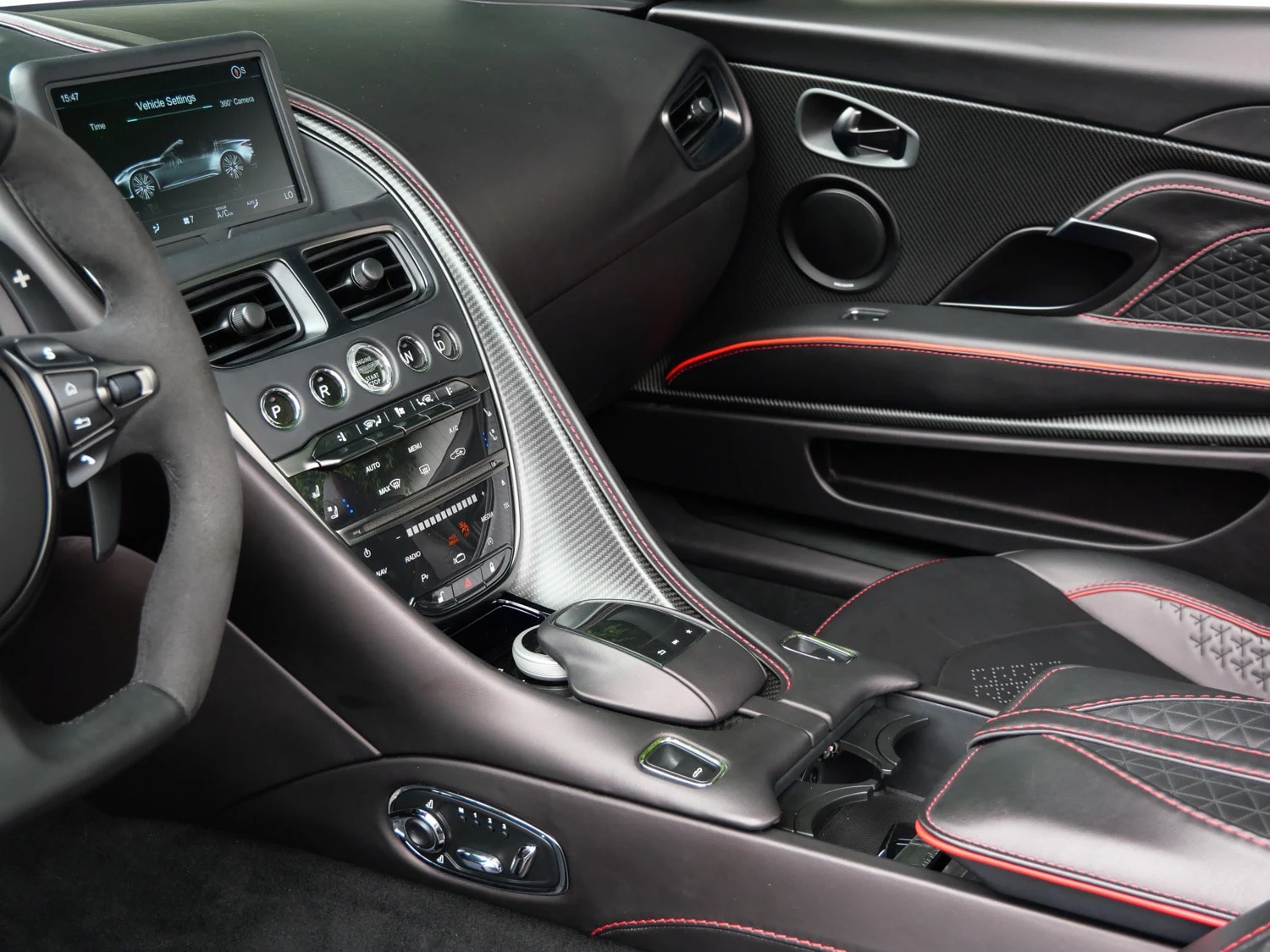 2023 Aston Martin DBS Volante interior, Metallic Black