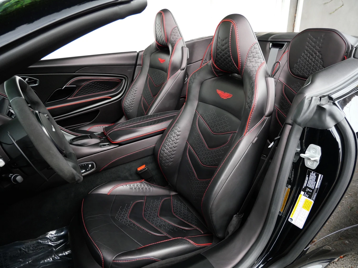 2023 Aston Martin DBS Volante interior, seats, Metallic Black