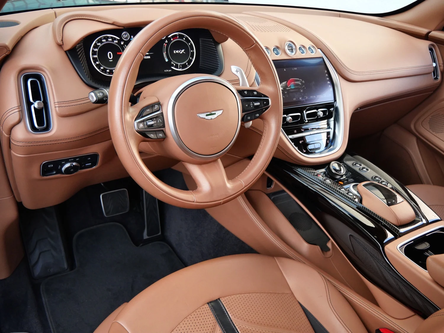 2023 Aston Martin DBX707 interior, dashboard, Copper Tan Metallic