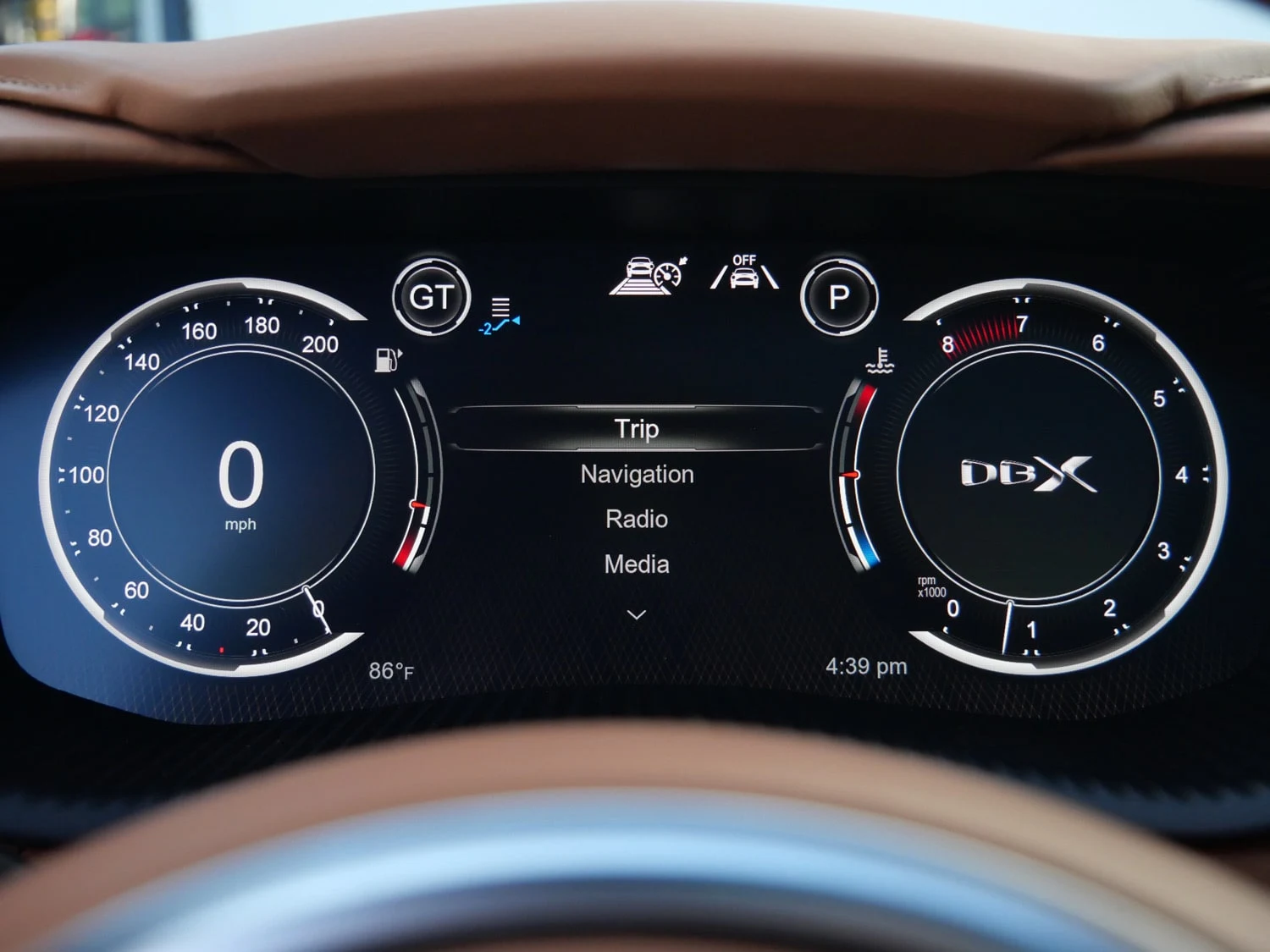 2023 Aston Martin DBX707 interior, Copper Tan Metallic