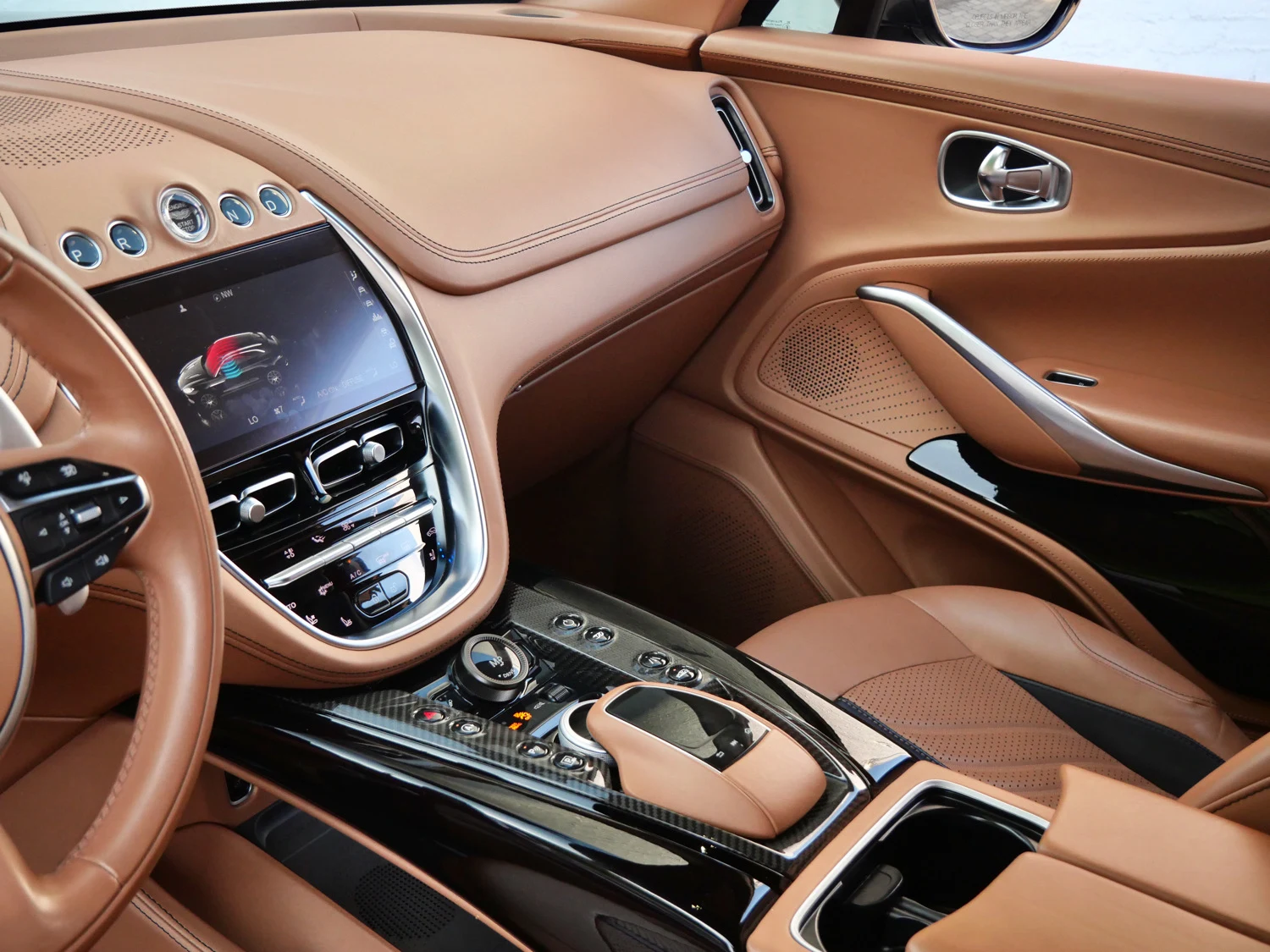 2023 Aston Martin DBX707 interior, Copper Tan Metallic