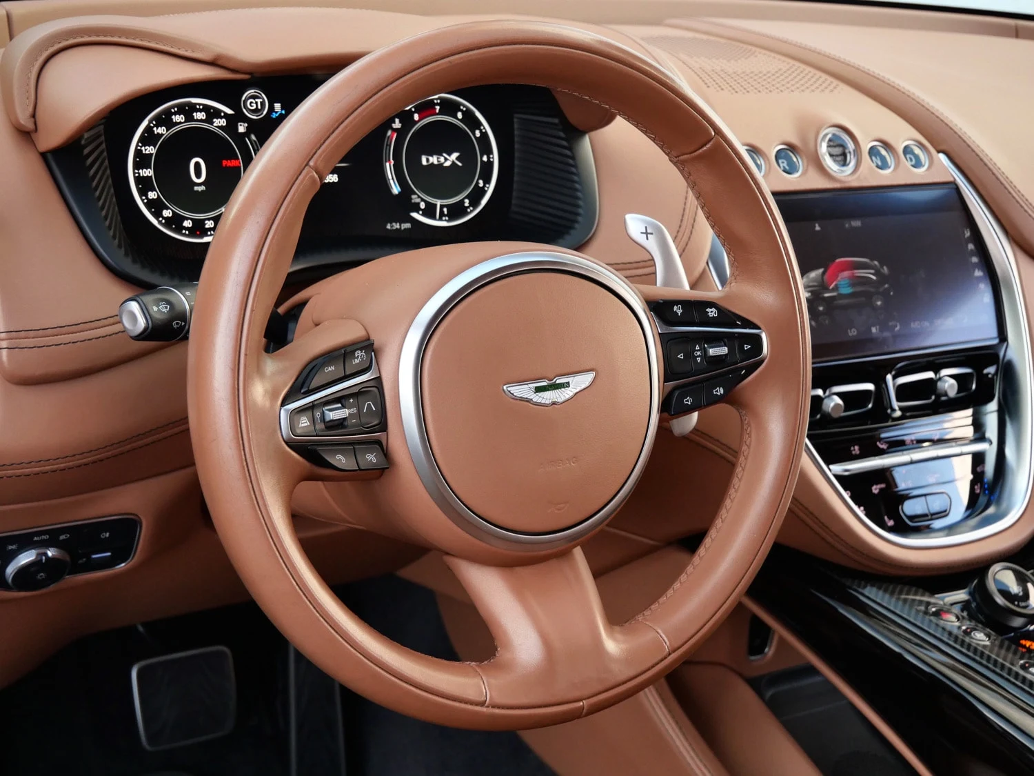 2023 Aston Martin DBX707 interior, Copper Tan Metallic