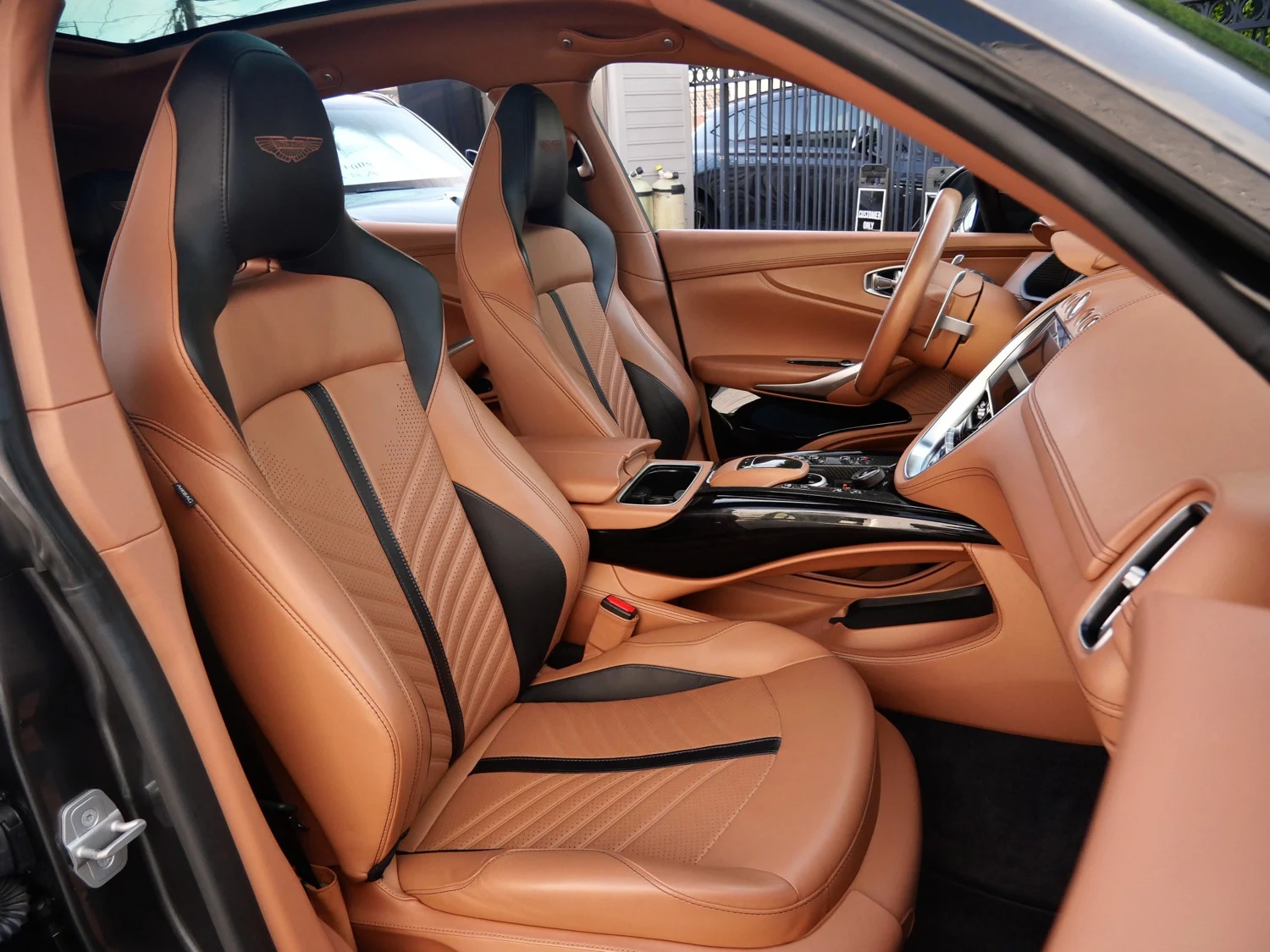 2023 Aston Martin DBX707 interior, seats, Copper Tan Metallic