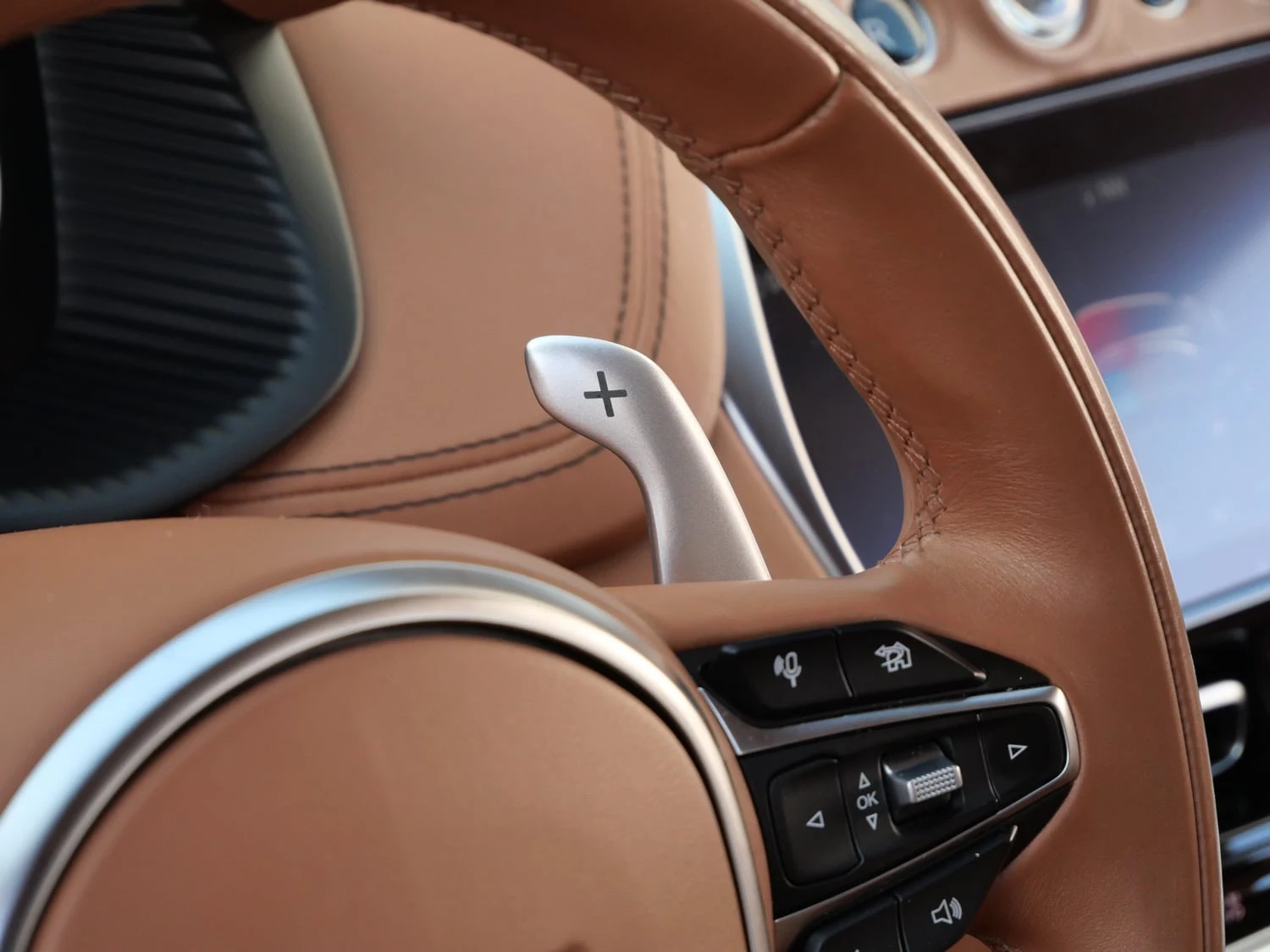 2023 Aston Martin DBX707 interior, center console, Copper Tan Metallic