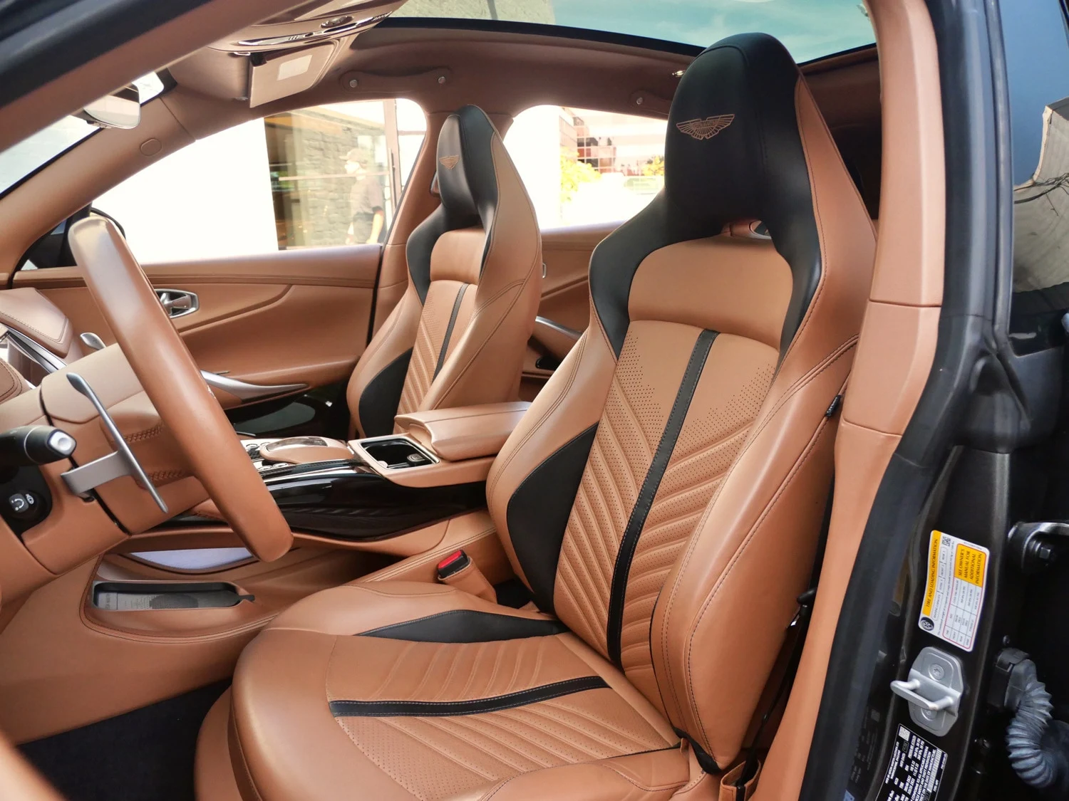 2023 Aston Martin DBX707 interior, seats, Copper Tan Metallic