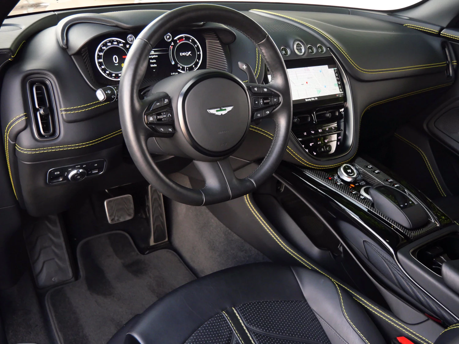 2023 Aston Martin DBX707 interior, dashboard, Onyx Black